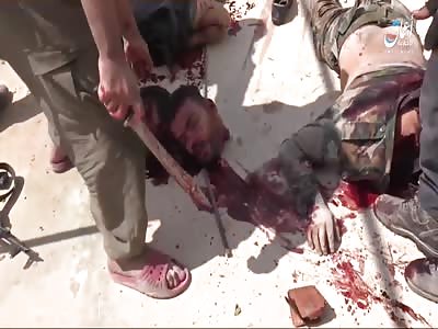 Video shows the regime's dead and a destroyed tank south of Damascus