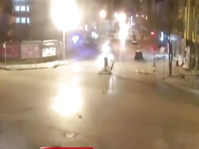 shocking Shock between car and motorcycle