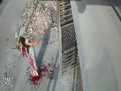 WOMAN IS ATTACKED WITH WHITE WEAPON