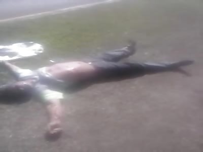 homicide, man with several shots