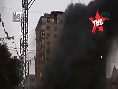 At the moment when the Israeli warplanes bombed the Saeed al-Mishal Cu