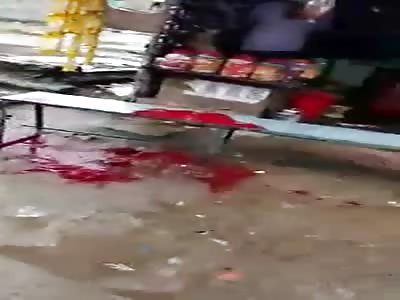 waiting for help after being stabbed