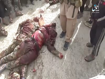 The video shows the bodies of elements of the PKK who were killed by a