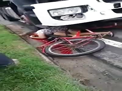 woman crushed by truck