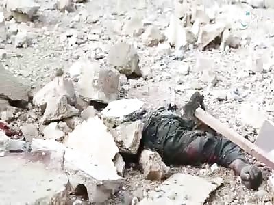 Deir al-Azur the destruction and the remains of the victims behind the