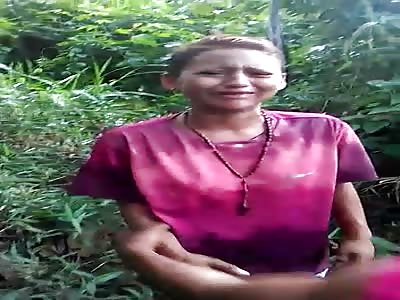 Brazilian punishment ... Girl receives shot for Stealing