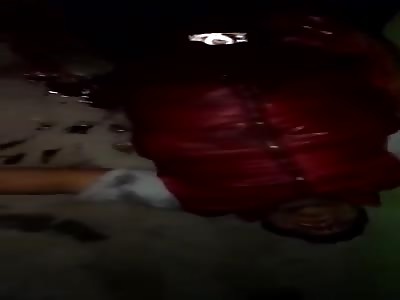 Man in agony after receiving shot