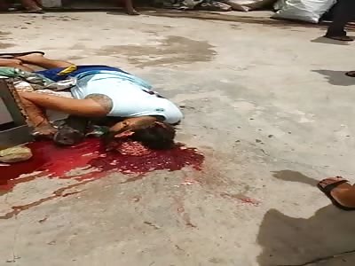 brain on the floor by head shot