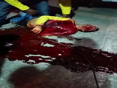 Gruesome Scene of a Man Stabbed to Death 