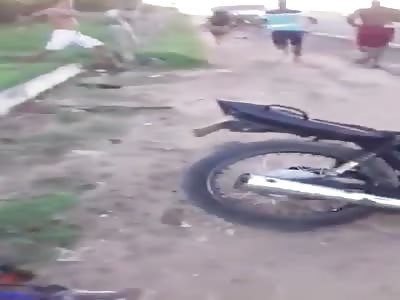 Fatal accident of motorcyclist