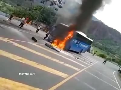 Motorcyclist died on brutal impact and frontally against a bus