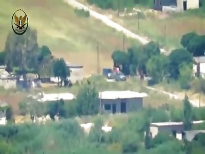 Syria: among multiple ATGM strikes today, NLF blew up Regime vehicle