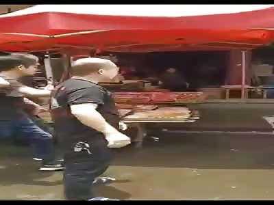 Man's Hand Cut Off with Meat Cleaver During Fight