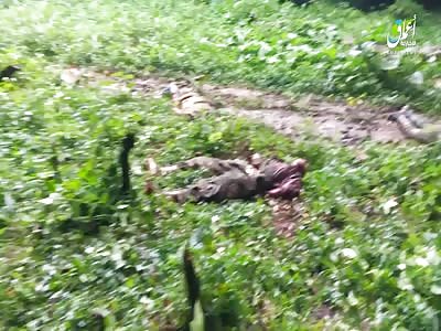 bodies of dead soldiers of the Congolese army detonated explosive 