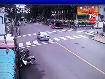 Woman and her daughter were waiting for sidewalk transportation and we