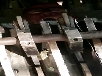 Careless Worker Shredded by Machine.