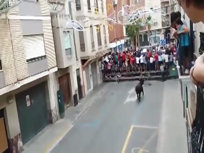 brutal bullfight with fatal victim