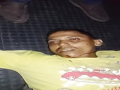 man is executed with several shots