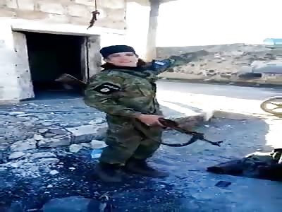 A member of the Turkish government ISIS organization killed a Syrian