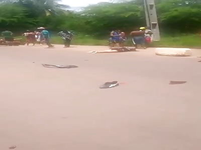 Motorcycle accident with several victims