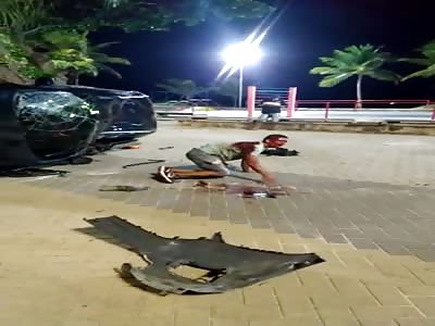 Man in agony after accident