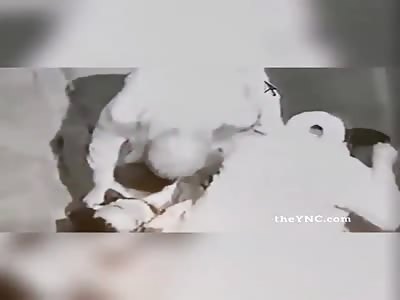  The recording shows that the victim receives several stab wounds 