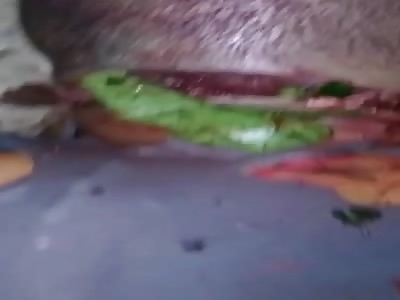 Man tied to feet and hand killed with machetes 