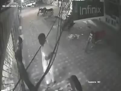 Wtf. Man receives strong electric shock 