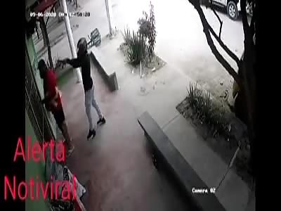 Execution caught on CCTV.