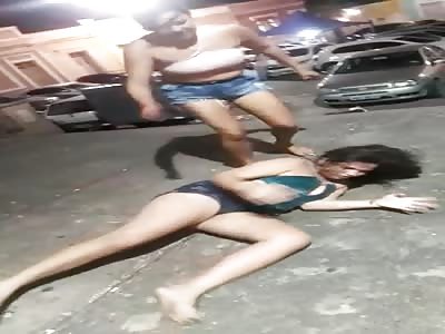 Whore Takes Beating at Work