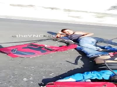 DAMN. FATAL ACCIDENT one loses his life on the spot and another in ago