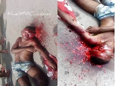 Full gore BRUTALLY murder shot in the face 