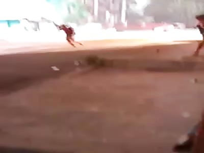 CLOSE CALL: Woman almost struck by lightning in Brazil