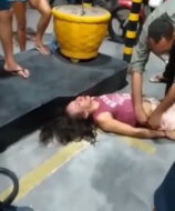 SHOCKING  brutally beaten woman