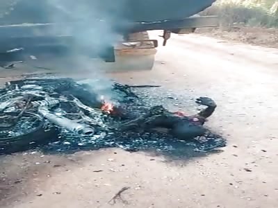 Biker Burnt To A Crisp In Bike Accident 