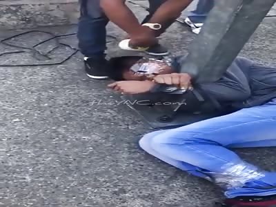 Justice & Karma thief punished and humiliating on public roads 