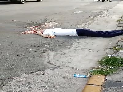 {Aftermath}  man after committing suicide