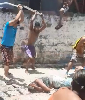 Thief Gets Lynched To Death In Brazil. (New Angle)