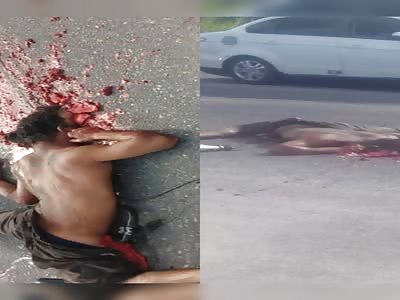 brutal accident man crushed by truck. 