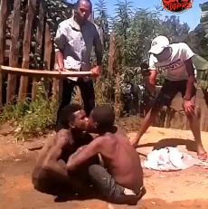 African Thieves Forced To Kiss