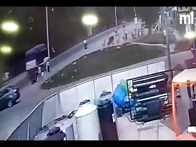 A girl was crushed to death by concrete beams that came loose from a truck