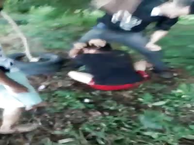 La brutally beaten thief 