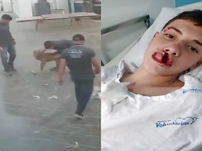 young man is attacked by pitbull dog