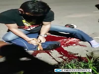 Motorcyclist has broken his leg after falling from the Madeira river b