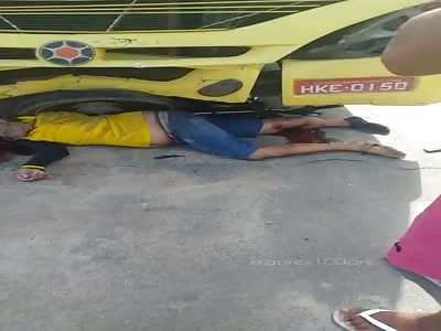 grandpa on bike is hit by bus