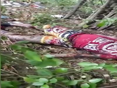 MACABRE.  The decapitated corpse of a man 