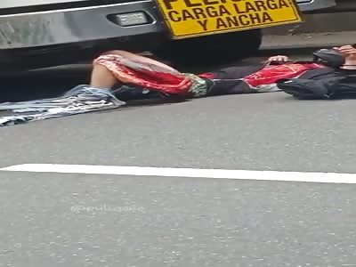 Biker with shattered leg.