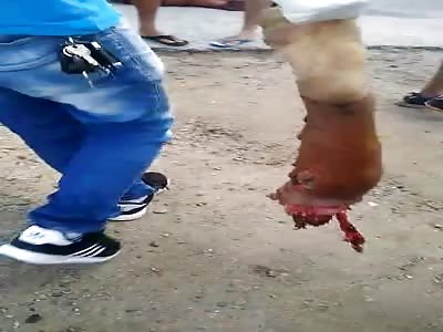 Brutal accident leaves man wrecked, Brazil.