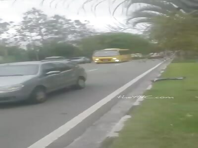 shocking motorcyclist split in half after accident 