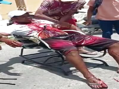 suicide attempt man sticks a knife in his stomach 